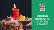 OFFRE SPÉCIALE pour les trois ans (et deux mois) de Tourniquet!